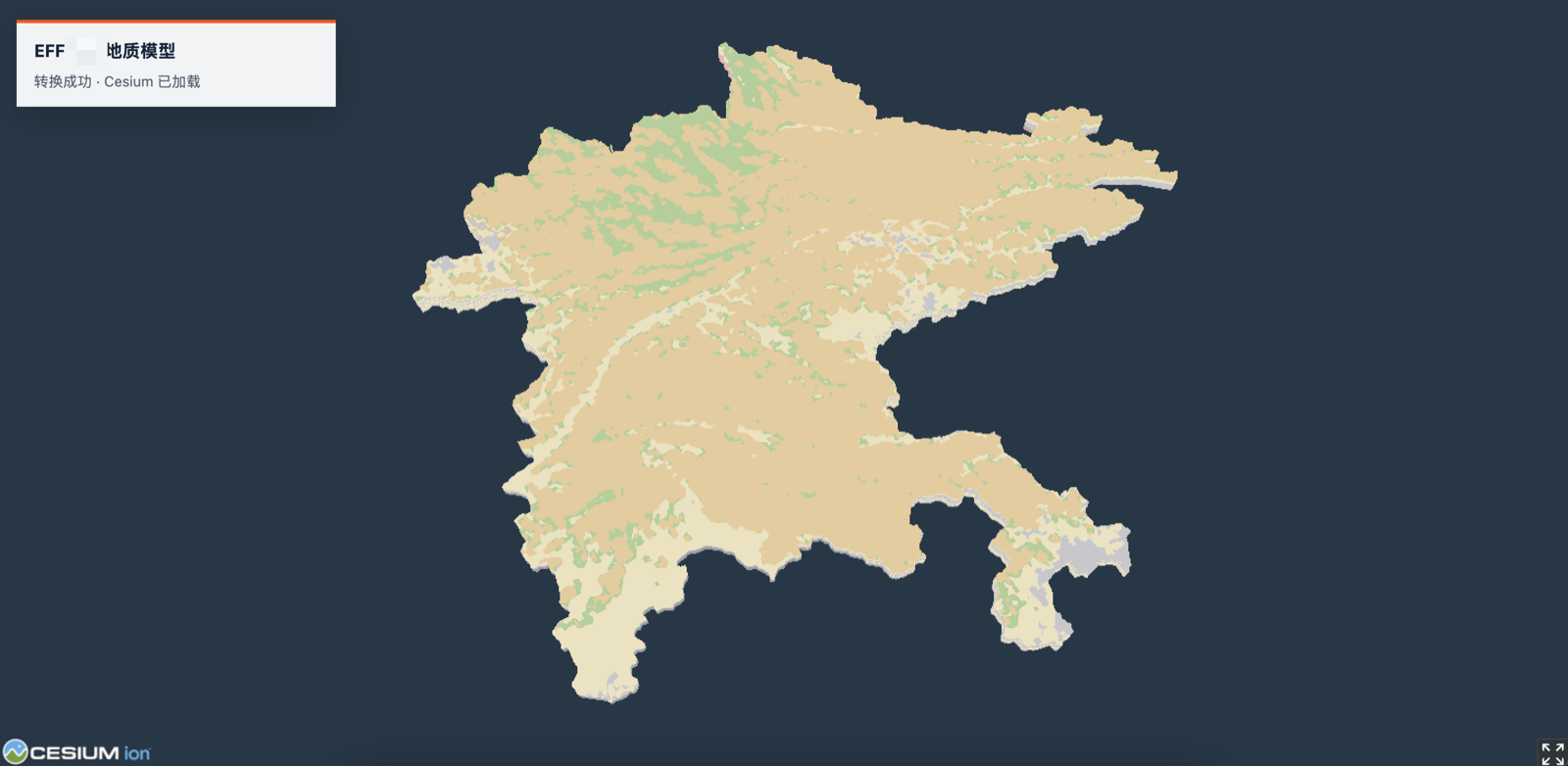 EFF 地质模型转换后的 Cesium 预览